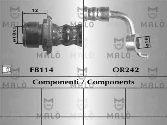 Malo 80653 Тормозной шланг 80653: Отличная цена - Купить в Польше на 2407.PL!