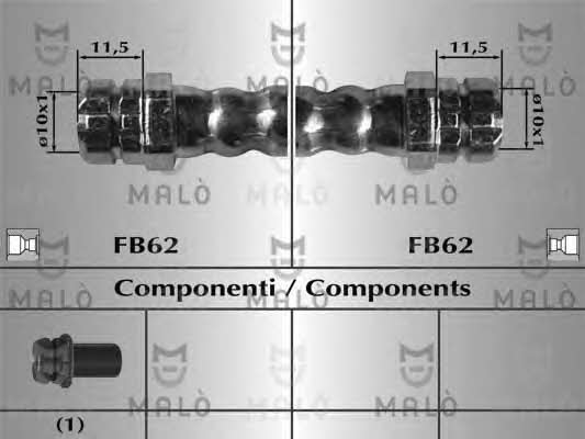 Malo 80723 Brake Hose 80723: Buy near me in Poland at 2407.PL - Good price!