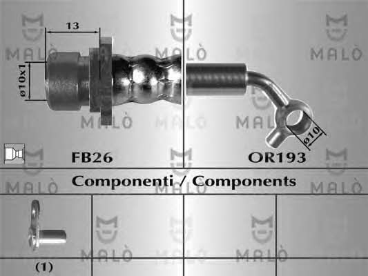 Malo 80768 Тормозной шланг 80768: Отличная цена - Купить в Польше на 2407.PL!