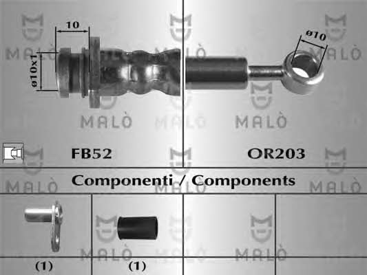 Malo 80823 Тормозной шланг 80823: Отличная цена - Купить в Польше на 2407.PL!
