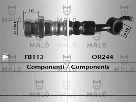 Malo 80916 Brake Hose 80916: Buy near me in Poland at 2407.PL - Good price!