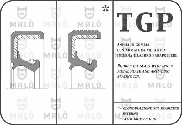 Malo 912PTF Oil seal crankshaft front 912PTF: Buy near me in Poland at 2407.PL - Good price!