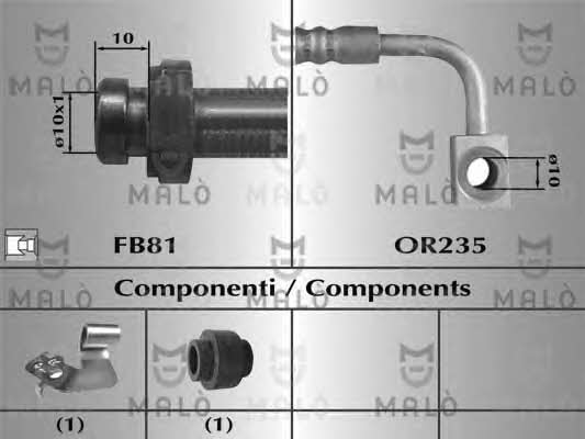 Malo 81015 Brake Hose 81015: Buy near me in Poland at 2407.PL - Good price!