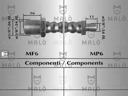 Malo 8145 Гальмівний шланг 8145: Приваблива ціна - Купити у Польщі на 2407.PL!