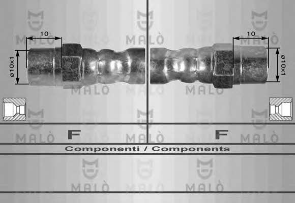 Malo 8229 Гальмівний шланг 8229: Приваблива ціна - Купити у Польщі на 2407.PL!