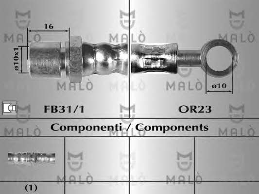 Malo 8522 Гальмівний шланг 8522: Приваблива ціна - Купити у Польщі на 2407.PL!