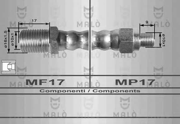 Malo 8624 Тормозной шланг 8624: Отличная цена - Купить в Польше на 2407.PL!