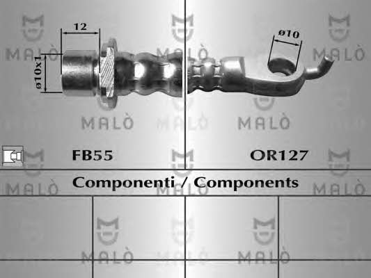 Malo 8958 Przewód hamulcowy elastyczny 8958: Dobra cena w Polsce na 2407.PL - Kup Teraz!