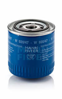 Mann-Filter W 920/47 Oil Filter W92047: Buy near me at 2407.PL in Poland at an Affordable price!