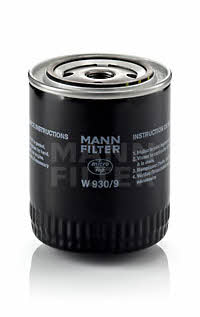 Mann-Filter W 930/9 Фільтр масляний W9309: Приваблива ціна - Купити у Польщі на 2407.PL!
