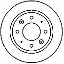 Mapco 15575 Rear brake disc, non-ventilated 15575: Buy near me in Poland at 2407.PL - Good price!