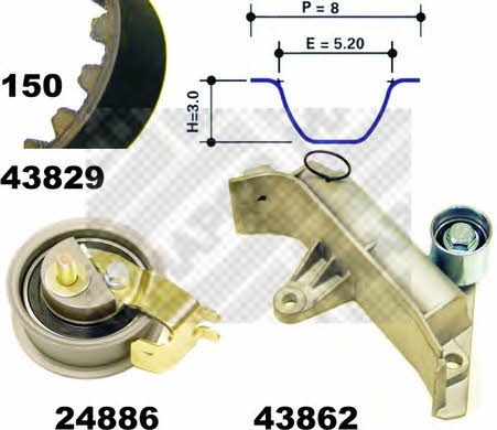 Mapco 23830 Timing Belt Kit 23830: Buy near me in Poland at 2407.PL - Good price!