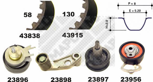  23838/1 Timing Belt Kit 238381: Buy near me in Poland at 2407.PL - Good price!