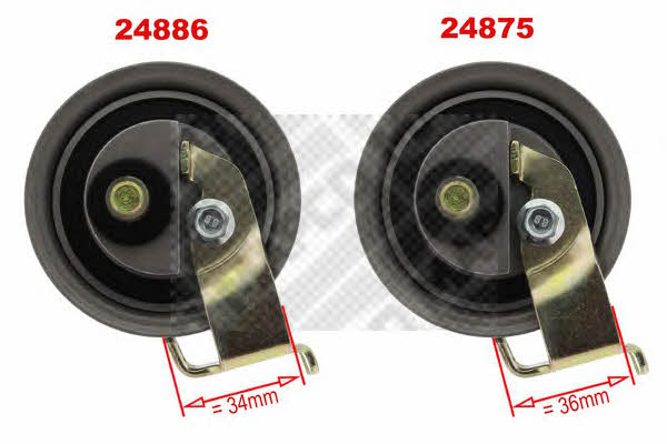 Mapco 24886 Tensioner pulley, timing belt 24886: Buy near me in Poland at 2407.PL - Good price!