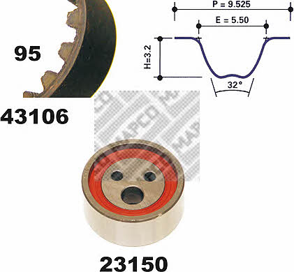  23106 Timing Belt Kit 23106: Buy near me in Poland at 2407.PL - Good price!