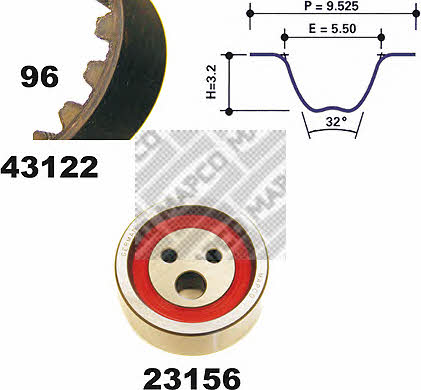  23122 Timing Belt Kit 23122: Buy near me in Poland at 2407.PL - Good price!