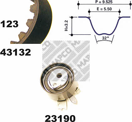 Mapco 23132 Timing Belt Kit 23132: Buy near me in Poland at 2407.PL - Good price!