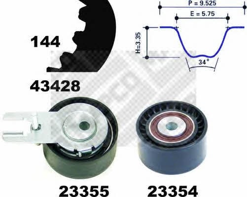 Mapco 23400 Timing Belt Kit 23400: Buy near me in Poland at 2407.PL - Good price!