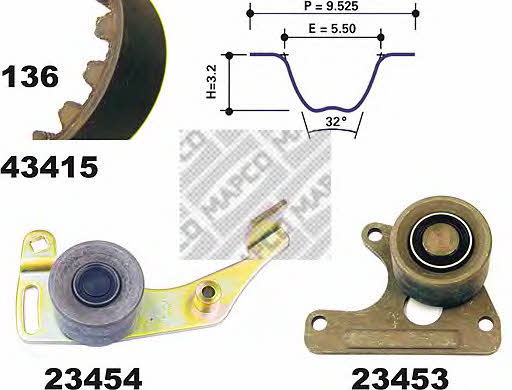 Mapco 23405 Timing Belt Kit 23405: Buy near me at 2407.PL in Poland at an Affordable price!