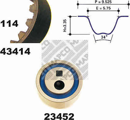  23414 Timing Belt Kit 23414: Buy near me in Poland at 2407.PL - Good price!