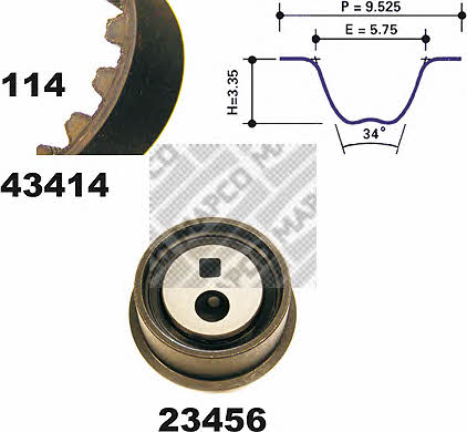  23416 Timing Belt Kit 23416: Buy near me in Poland at 2407.PL - Good price!