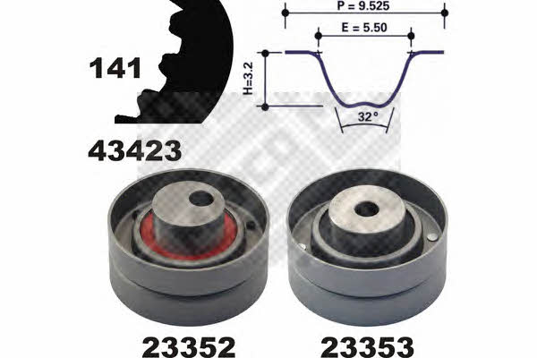 Mapco 23423 Timing Belt Kit 23423: Buy near me at 2407.PL in Poland at an Affordable price!