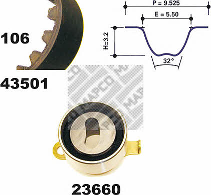 Mapco 23501 Timing Belt Kit 23501: Buy near me at 2407.PL in Poland at an Affordable price!