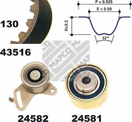 Mapco 23516 Zahnriemensatz 23516: Kaufen Sie zu einem guten Preis in Polen bei 2407.PL!