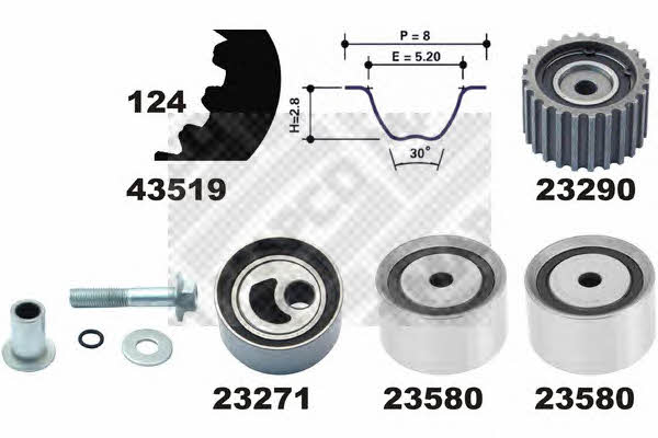 Mapco 23521 Timing Belt Kit 23521: Buy near me at 2407.PL in Poland at an Affordable price!