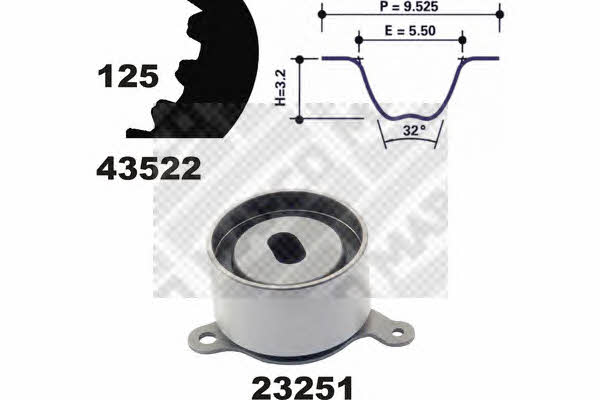 Mapco 23522 Timing Belt Kit 23522: Buy near me in Poland at 2407.PL - Good price!