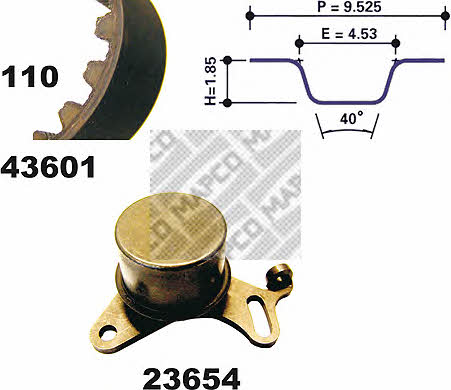 Mapco 23601 Timing Belt Kit 23601: Buy near me in Poland at 2407.PL - Good price!