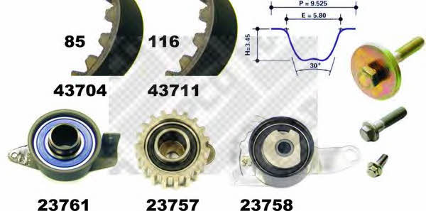 Mapco 23712 Timing Belt Kit 23712: Buy near me in Poland at 2407.PL - Good price!
