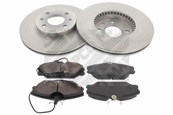 Mapco 47150 Front ventilated brake discs with pads, set 47150: Buy near me in Poland at 2407.PL - Good price!