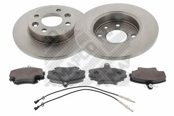 Mapco 47152 Brake discs with pads front non-ventilated, set 47152: Buy near me in Poland at 2407.PL - Good price!