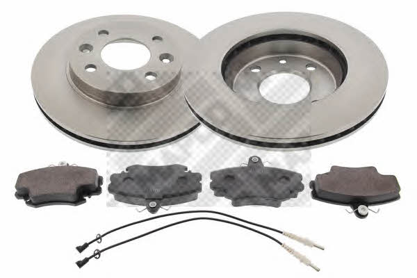 Mapco 47154 Front ventilated brake discs with pads, set 47154: Buy near me in Poland at 2407.PL - Good price!