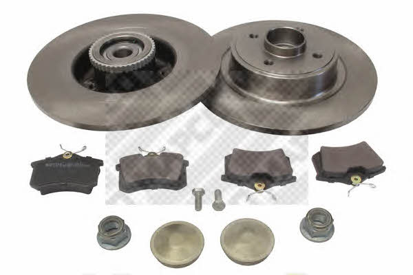 Mapco 47172 Brake discs with pads rear non-ventilated, set 47172: Buy near me in Poland at 2407.PL - Good price!