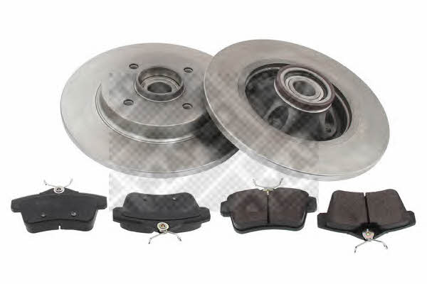 Mapco 47359 Brake discs with pads rear non-ventilated, set 47359: Buy near me in Poland at 2407.PL - Good price!