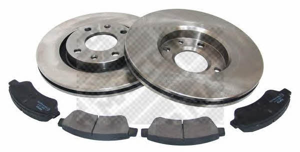 Mapco 47455 Front ventilated brake discs with pads, set 47455: Buy near me in Poland at 2407.PL - Good price!