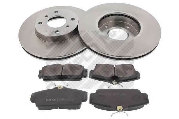 Mapco 47502 Front ventilated brake discs with pads, set 47502: Buy near me in Poland at 2407.PL - Good price!