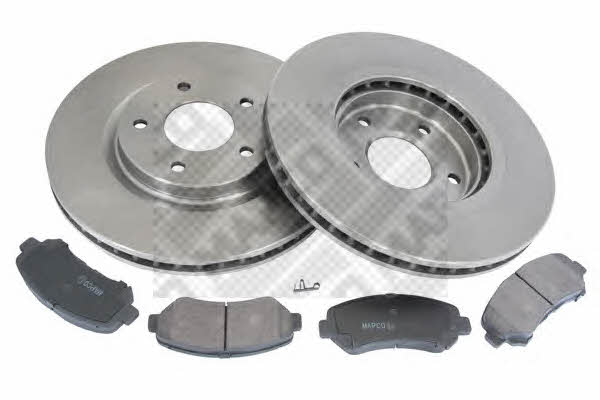 Mapco 47524 Front ventilated brake discs with pads, set 47524: Buy near me in Poland at 2407.PL - Good price!