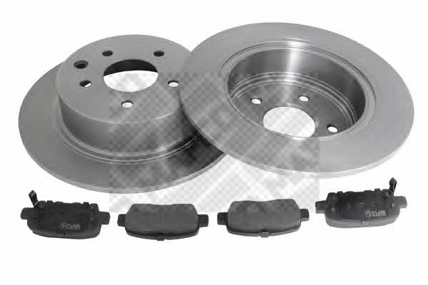  47525 Brake discs with pads rear non-ventilated, set 47525: Buy near me in Poland at 2407.PL - Good price!