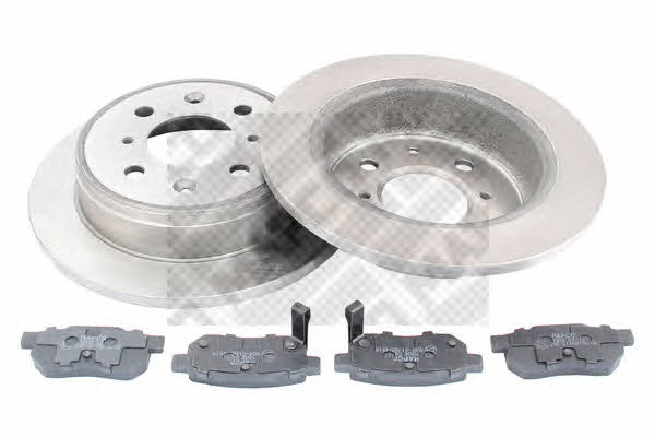Mapco 47537 Brake discs with pads rear non-ventilated, set 47537: Buy near me in Poland at 2407.PL - Good price!