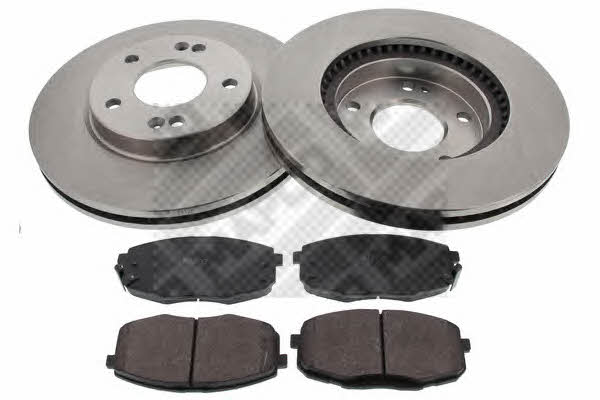 Mapco 47554 Front ventilated brake discs with pads, set 47554: Buy near me in Poland at 2407.PL - Good price!