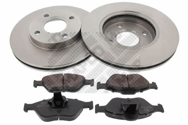 Mapco 47654 Front ventilated brake discs with pads, set 47654: Buy near me at 2407.PL in Poland at an Affordable price!