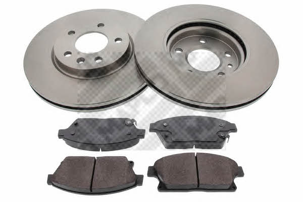 Mapco 47658 Rear ventilated brake discs with pads, set 47658: Buy near me in Poland at 2407.PL - Good price!