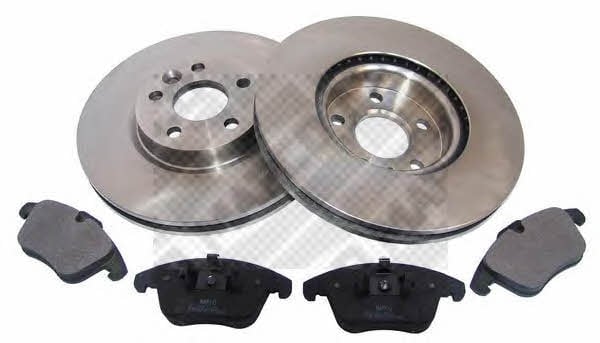 Mapco 47661 Front ventilated brake discs with pads, set 47661: Buy near me in Poland at 2407.PL - Good price!
