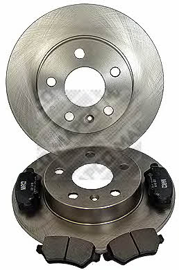 Mapco 47679 Brake discs with pads rear non-ventilated, set 47679: Buy near me in Poland at 2407.PL - Good price!