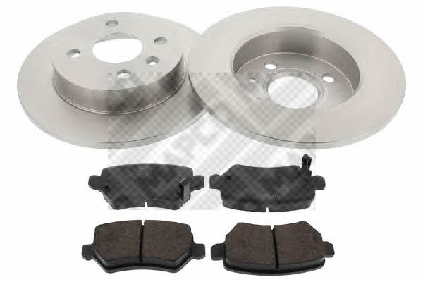 Mapco 47691 Brake discs with pads rear non-ventilated, set 47691: Buy near me in Poland at 2407.PL - Good price!