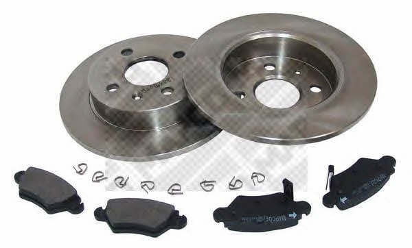 Mapco 47692 Brake discs with pads rear non-ventilated, set 47692: Buy near me in Poland at 2407.PL - Good price!