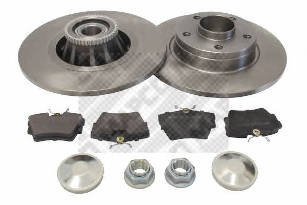 Mapco 47761 Brake discs with pads rear non-ventilated, set 47761: Buy near me in Poland at 2407.PL - Good price!